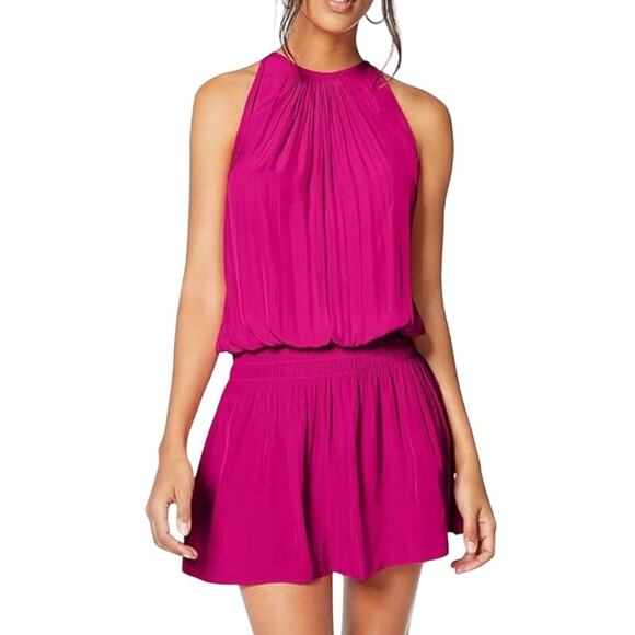 Ramy Brook Paris Magenta Mini Dress Size Large - Picture 1 of 8